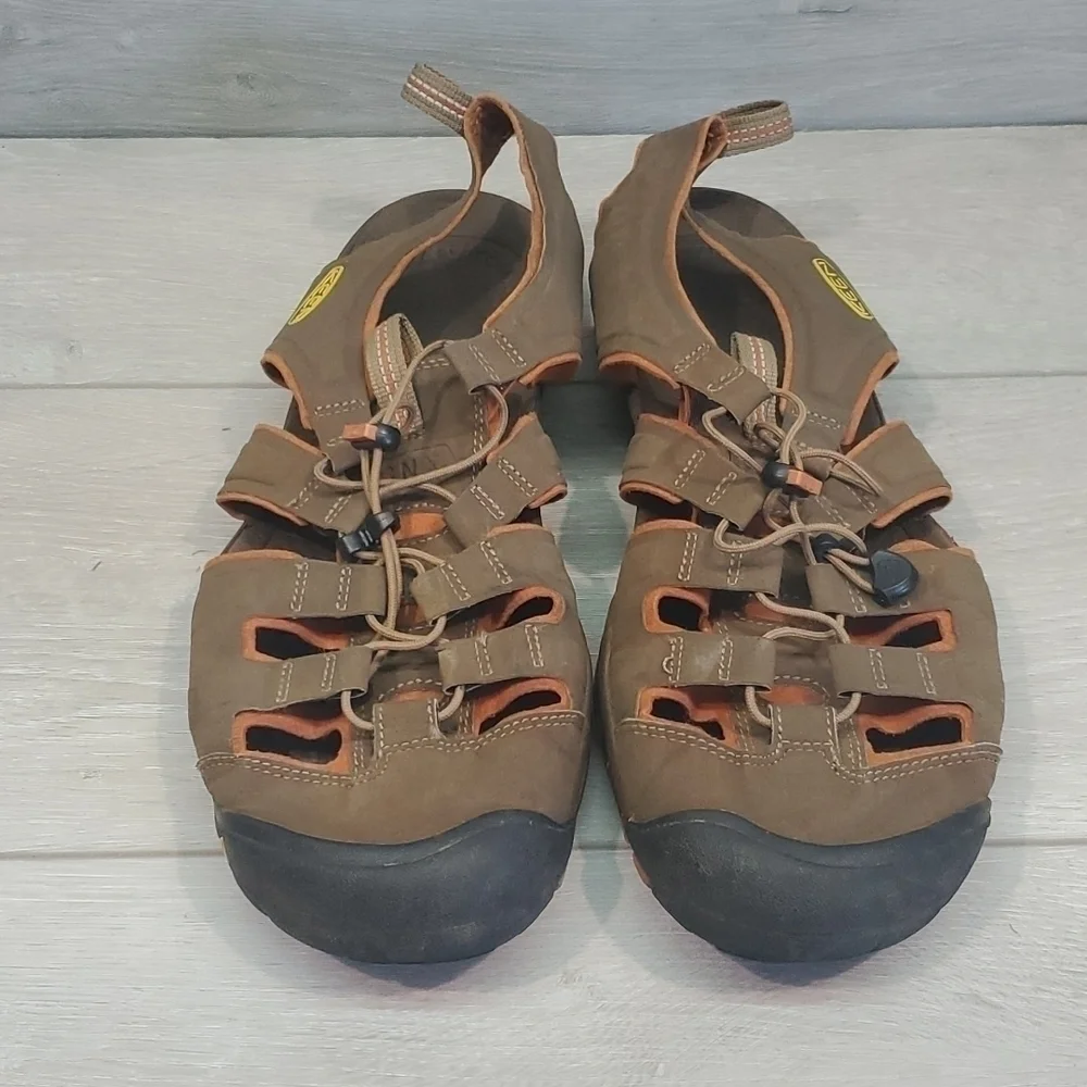 Keen Mens Outdoor Shitake Bombay Hiking Comfort Leather Sandals shoes sz 11.5